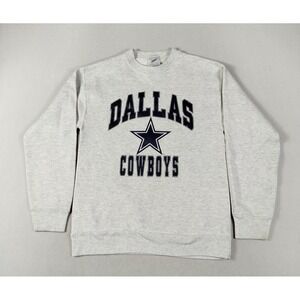 Vintage‎ Dallas Cowboys Sweatshirt Mens Large Gray NFL Football Bike USA 90s